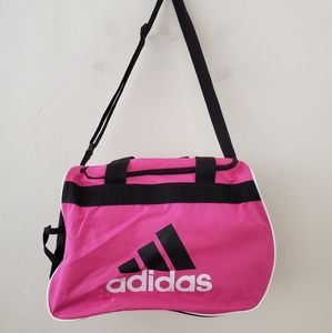 pink adidas duffle